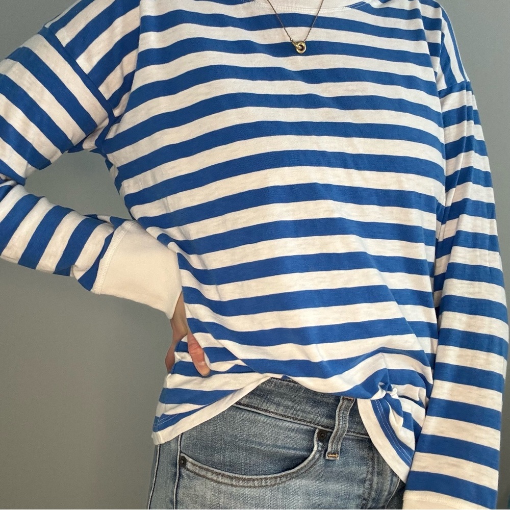 J Crew Stripped Oversized Tee